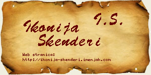 Ikonija Skenderi vizit kartica